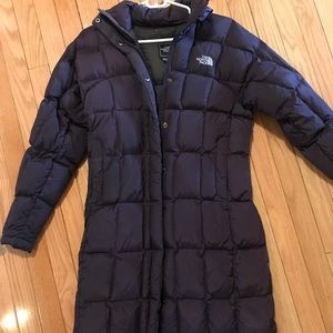 North Face long puffer coat